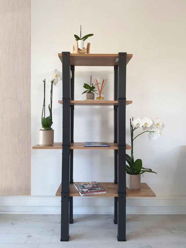etagere-france-meuble-modulable étagère droite 4 niveaux 16 pieds de table uzy375